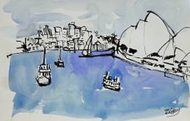 Sydney Harbour, Australia painting by Barbara Gray