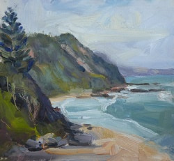 Wombarra Beach oil on panel by Barbara GrayPicture